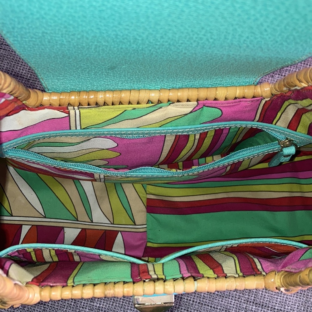 HTF Kate Spade wicker leather XL Bag - Picture 5 of 9
